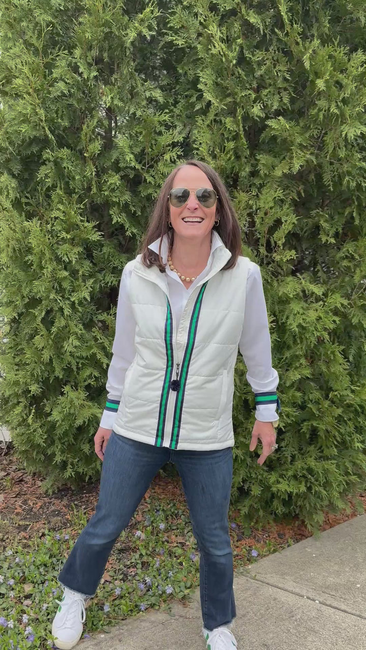 Maggie May Ribbon Puffer Vest (PF45)