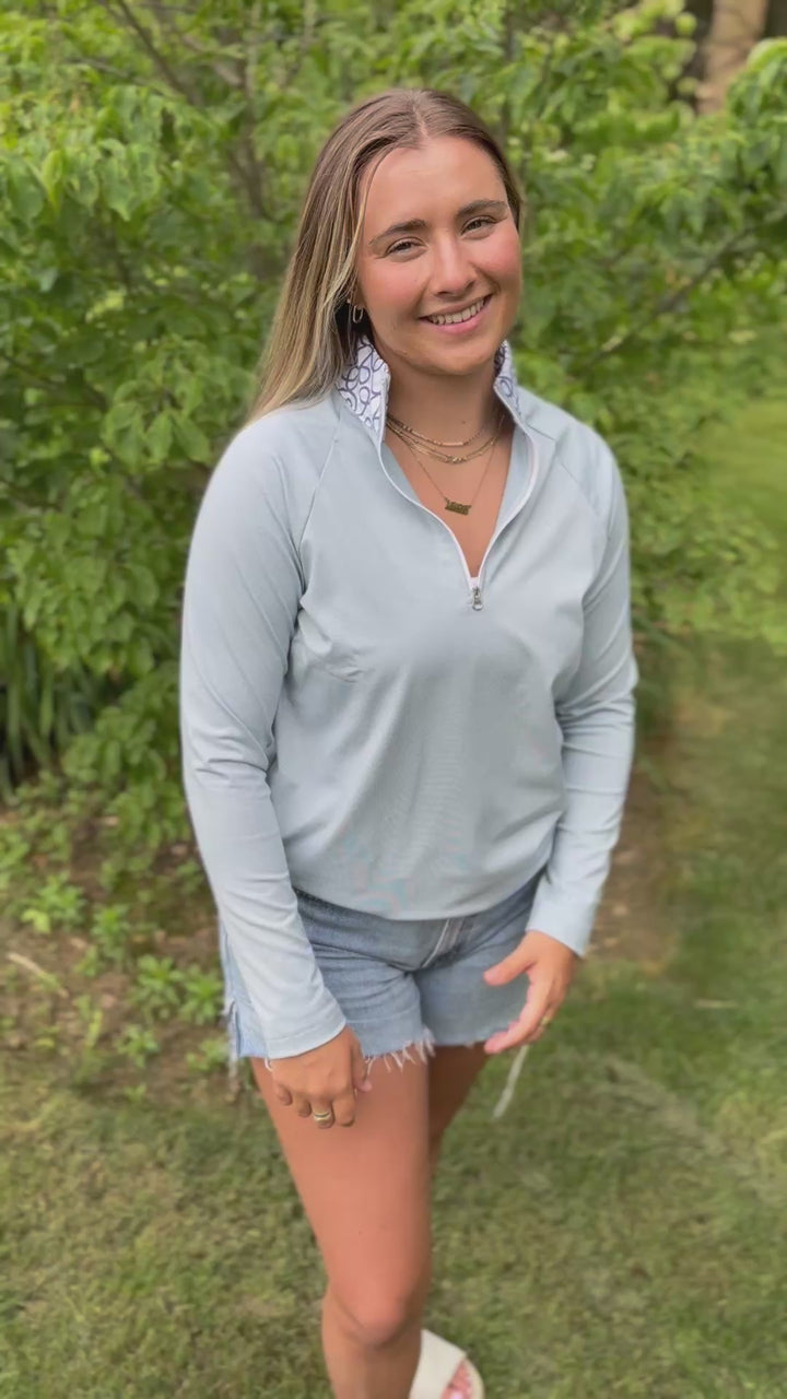 SALE - 3XL ONLY - Janet 1/4 Zip Pullover w SPF 40 (SPF03) *FINAL SALE*