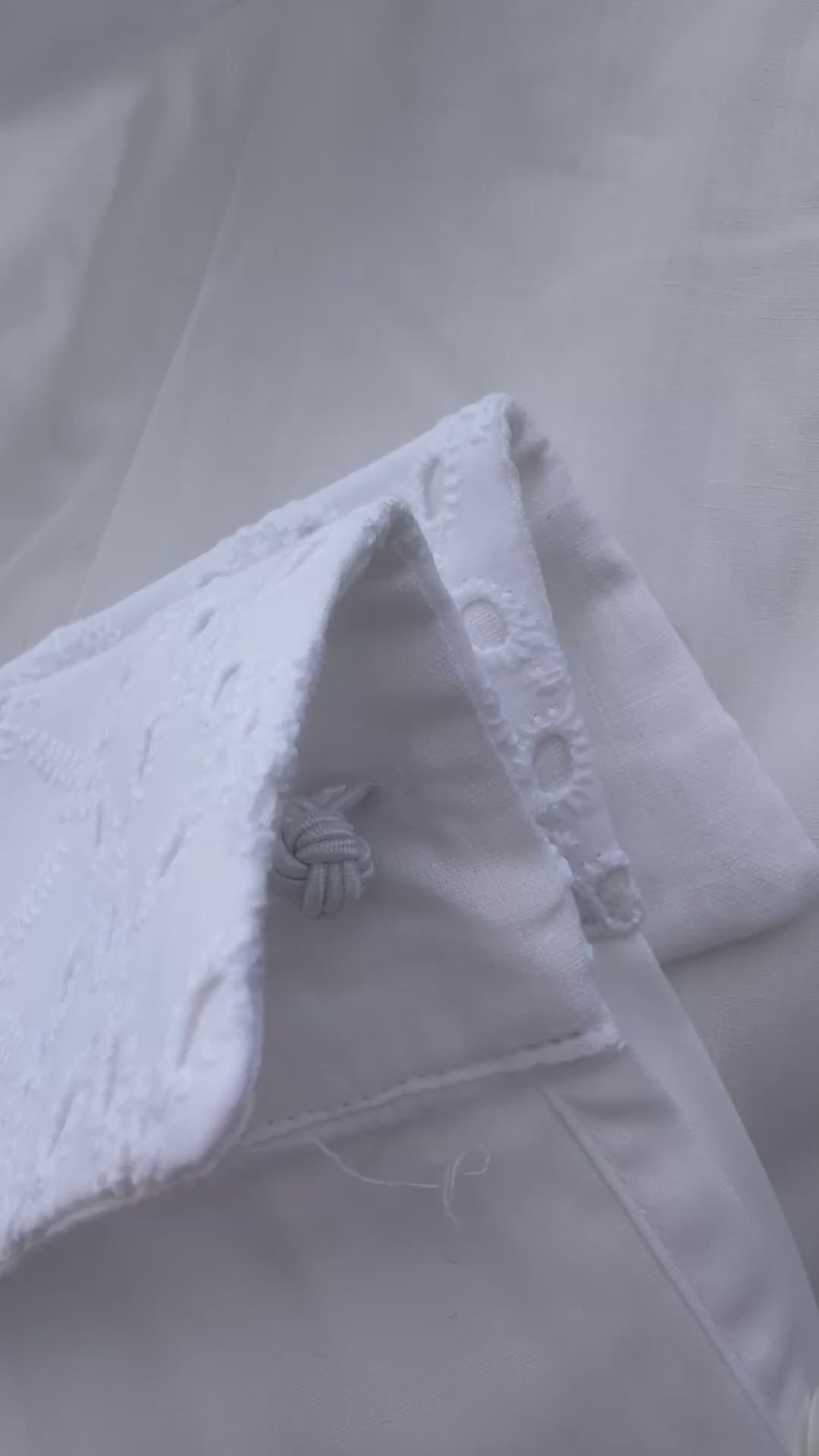 Diana French Cuff - White w White Eyelet (DFC25)