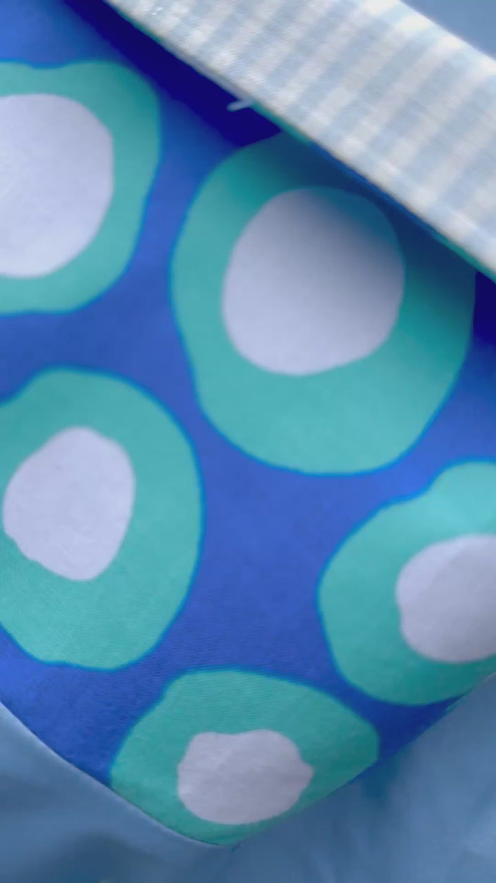 Beth Bell Sleeve - Blue w Circles & Stripes (LB54)