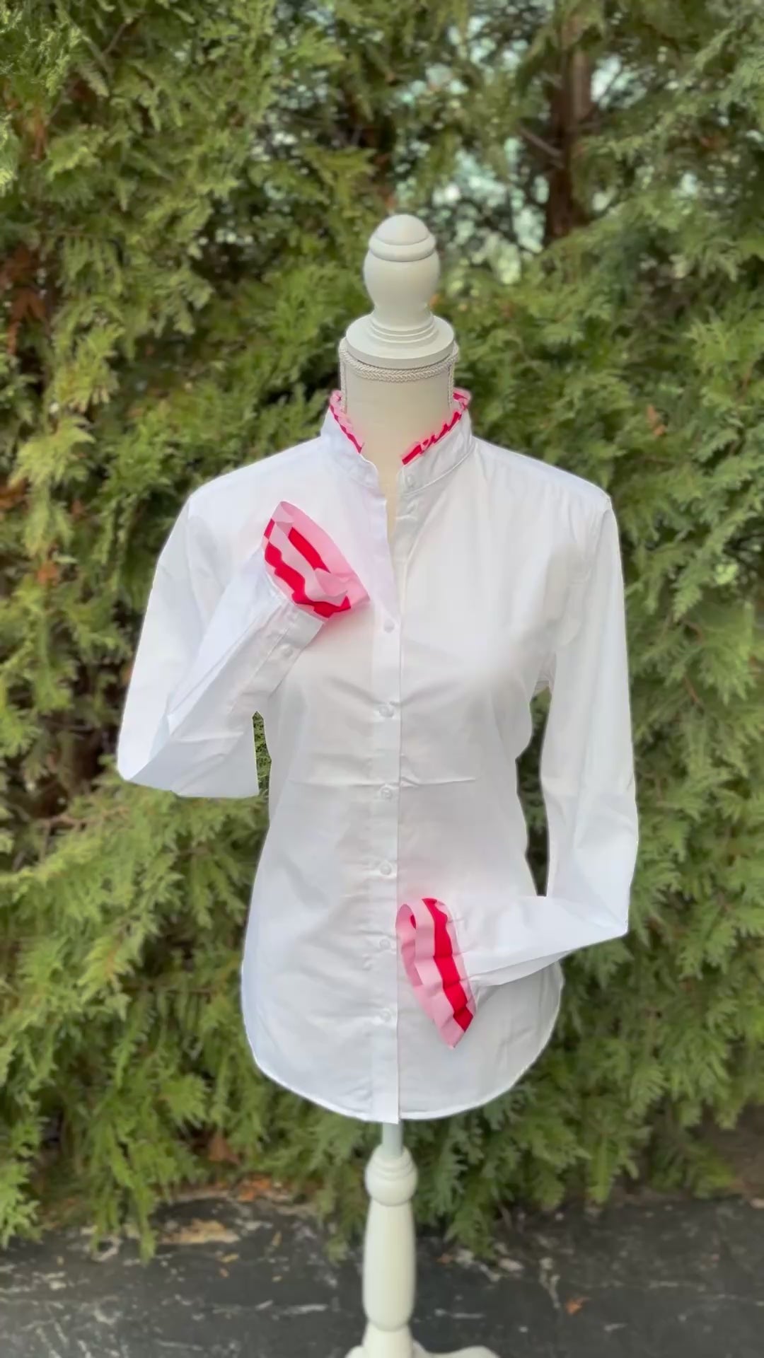 The Long Sleeve Ruffle Ribbon – Pearly Vine