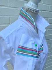 SALE- M ONLY - Audrey Ribbon French Cuff Shirt (RFC15) *FINAL SALE*