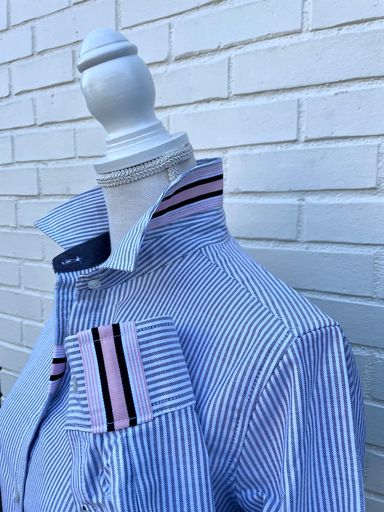 Casie2 Banker Stripe Oxford Shirt (Casie2 03)
