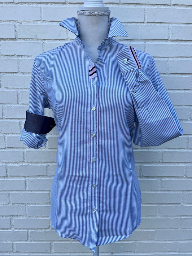 Casie2 Banker Stripe Oxford Shirt (Casie2 03)
