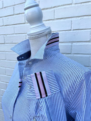 Casie2 Banker Stripe Oxford Shirt (Casie2 03)