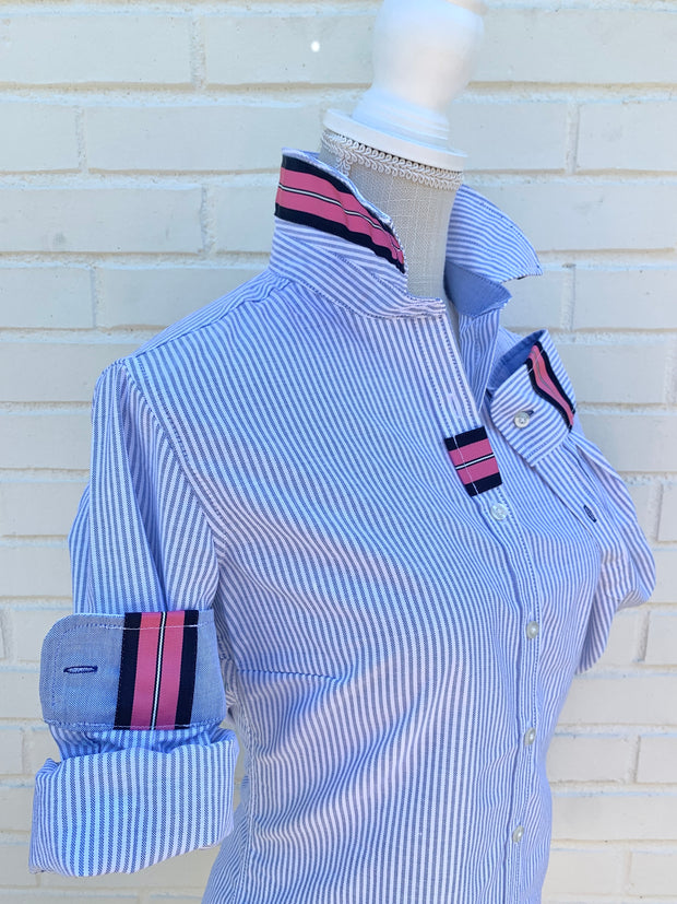 Casie2 Banker Stripe Oxford Shirt (Casie2 04)