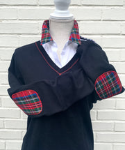 Rosanna - Elbow Patch V-Neck Sweater (ROS01)