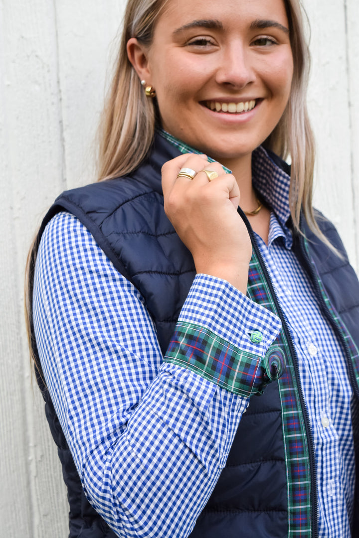 SALE - S & 3XL - Maggie May Ribbon Puffer Vest (PF18) *FINAL SALE*