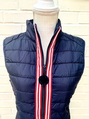 Maggie May Ribbon Puffer Vest (PF12)