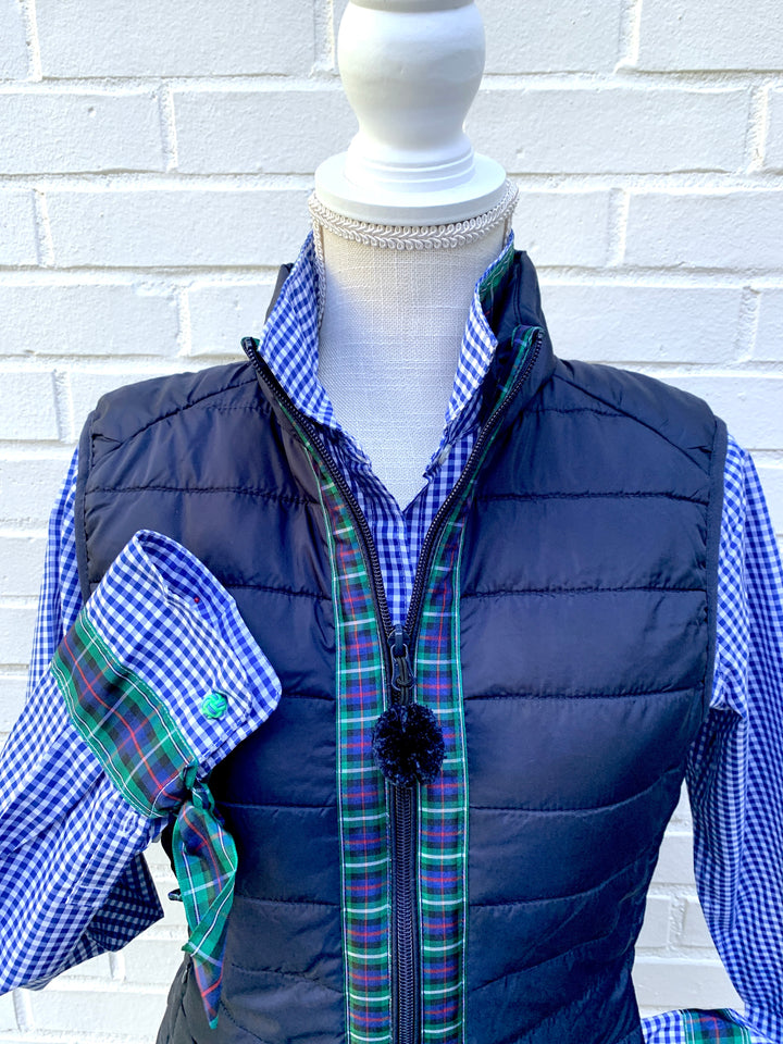 SALE - S & 3XL - Maggie May Ribbon Puffer Vest (PF18) *FINAL SALE*