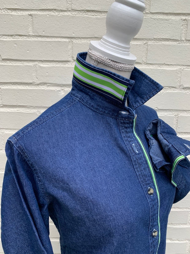 Casie Striped Ribbon Denim Shirt (Casie 20)
