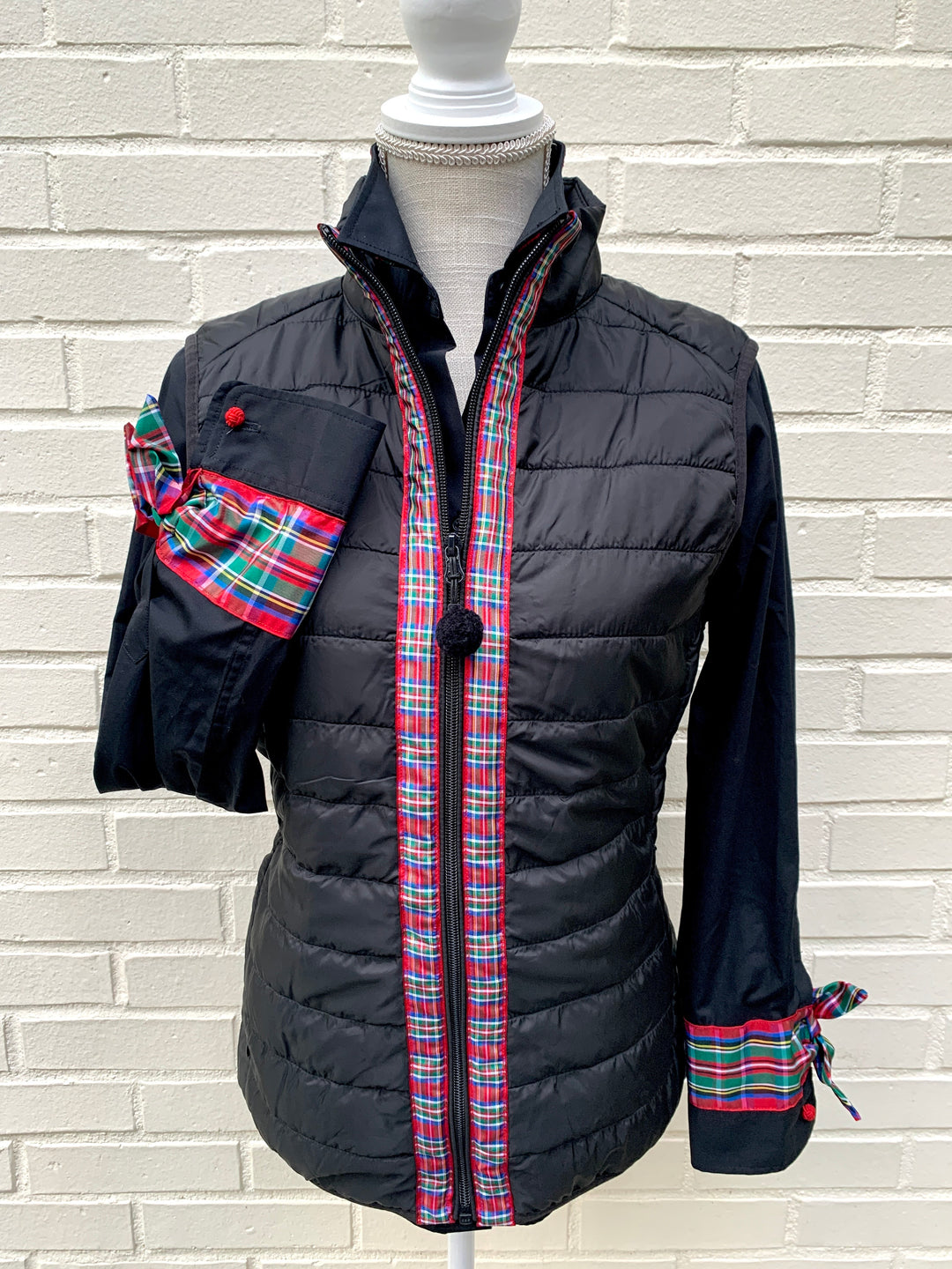 SALE - XL ONLY - Maggie May Ribbon Puffer Vest (PF19) *FINAL SALE*