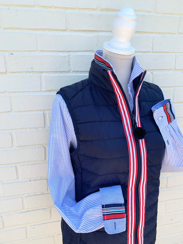 Casie2 Banker Stripe Oxford Shirt (Casie2 05)