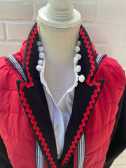 SALE - XXL, XXXL ONLY - Maggie May Ribbon Puffer Vest (PF04) *FINAL SALE*
