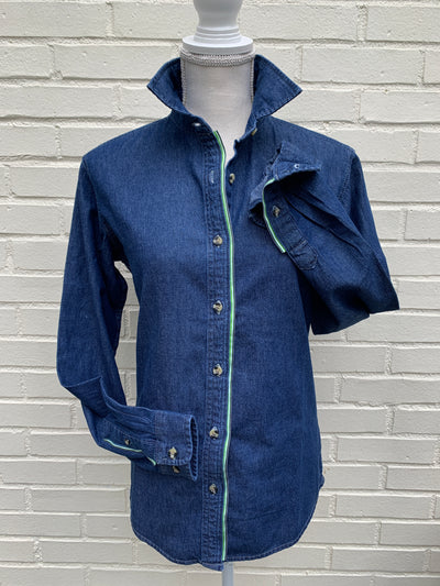 Casie Striped Ribbon Denim Shirt (Casie 20)