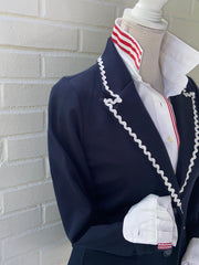 SALE - L, XL ONLY - Casie Striped Ribbon Oxford Shirt (Casie 05) *FINAL SALE*