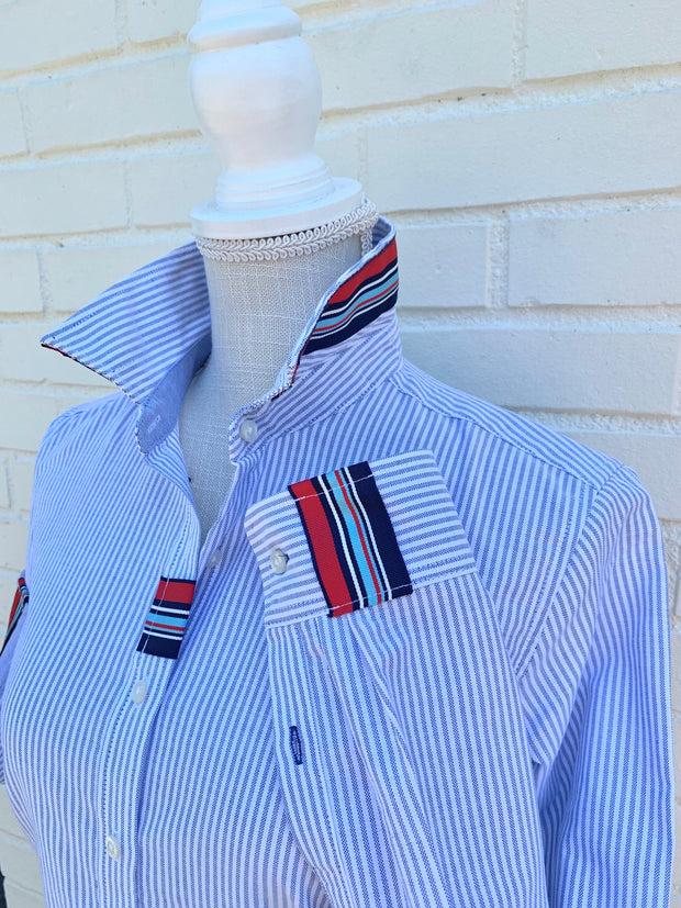 Casie2 Banker Stripe Oxford Shirt (Casie2 05)