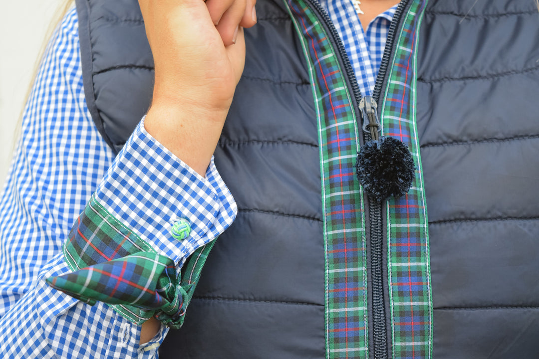 SALE - S & 3XL - Maggie May Ribbon Puffer Vest (PF18) *FINAL SALE*