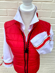 SALE - S ONLY - Ann 3/4 Sleeve Ribbon Tie Shirt (Ann07) *FINAL SALE*