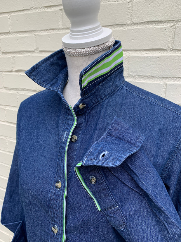 Casie Striped Ribbon Denim Shirt (Casie 20)