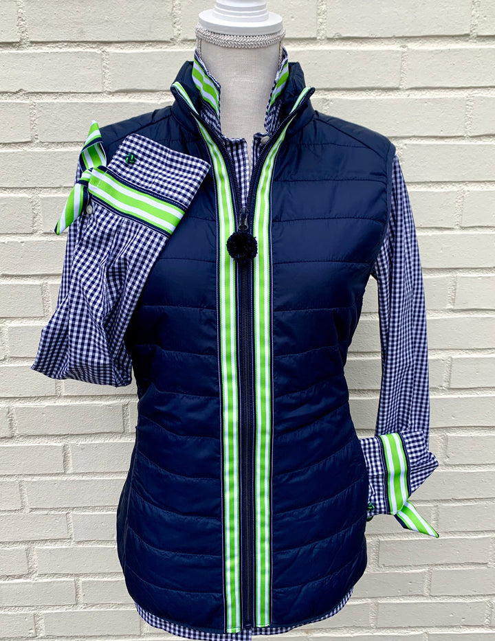 SALE - S ONLY - Maggie May Ribbon Puffer Vest (PF09) *FINAL SALE*