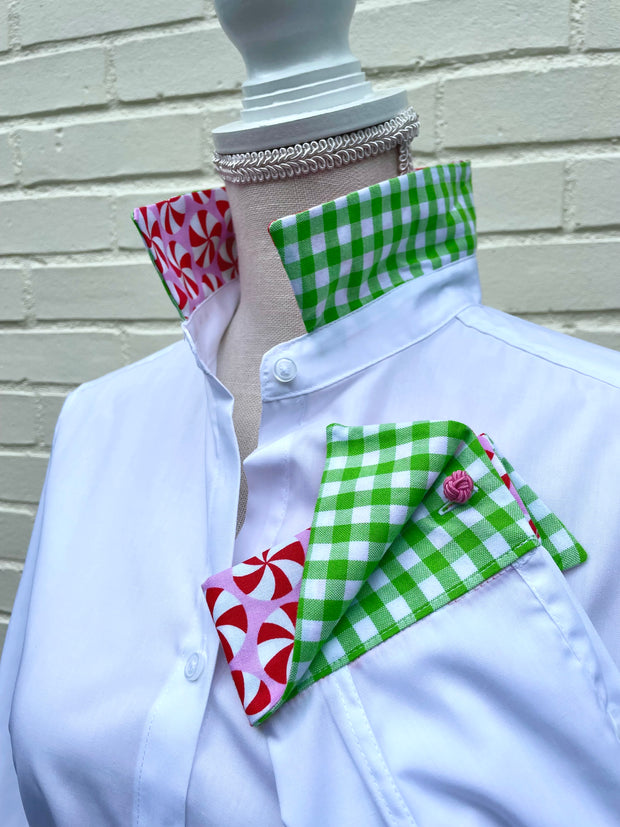 SALE S ONLY - Diana French Cuff White w Holiday Candy (DFC08)  **FINAL SALE**