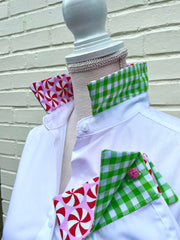 SALE S ONLY - Diana French Cuff White w Holiday Candy (DFC08)  **FINAL SALE**