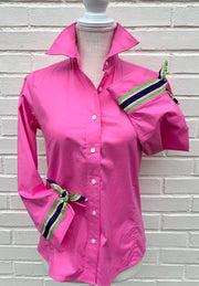 Ann 3/4 Sleeve Ribbon Tie Shirt (Ann06)