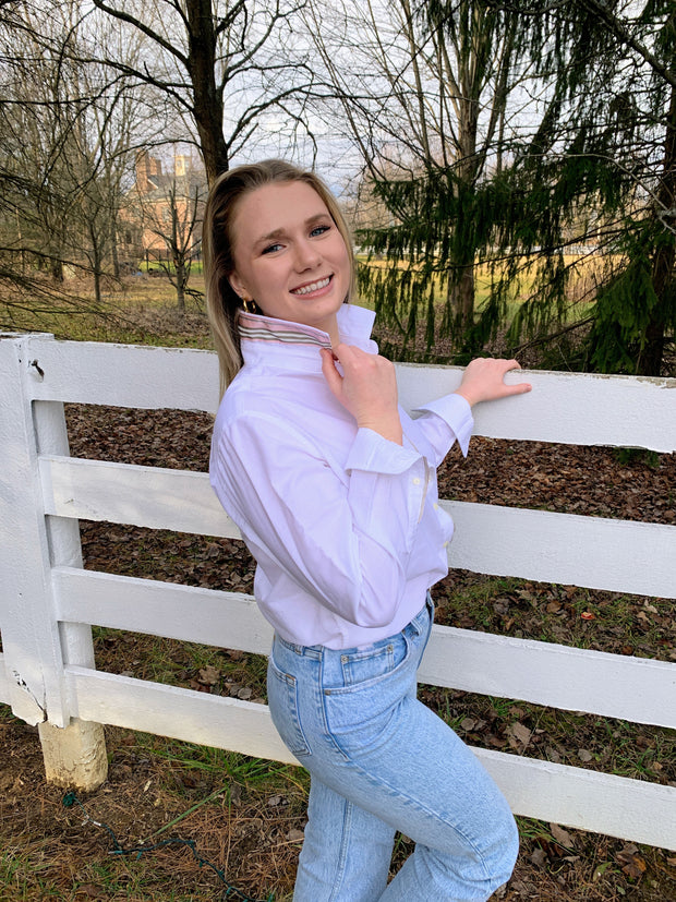 Casie Striped Ribbon Oxford Shirt (Casie 08)