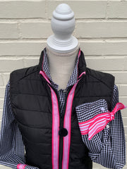 Maggie May Ribbon Puffer Vest (PF29)