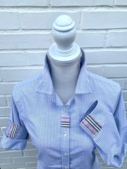 Casie2 Banker Stripe Oxford Shirt (Casie2 09)