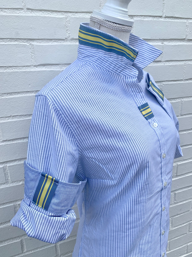 Casie2 Banker Stripe Oxford Shirt (Casie2 08)