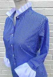 Barbara Ann Royal Gingham Shirt (BAG-Royal)