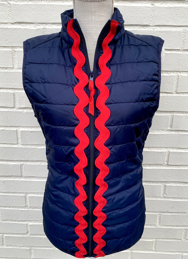 Maggie May Jumbo Ric Rac Puffer Vest (PF23)