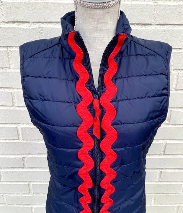 Maggie May Jumbo Ric Rac Puffer Vest (PF23)