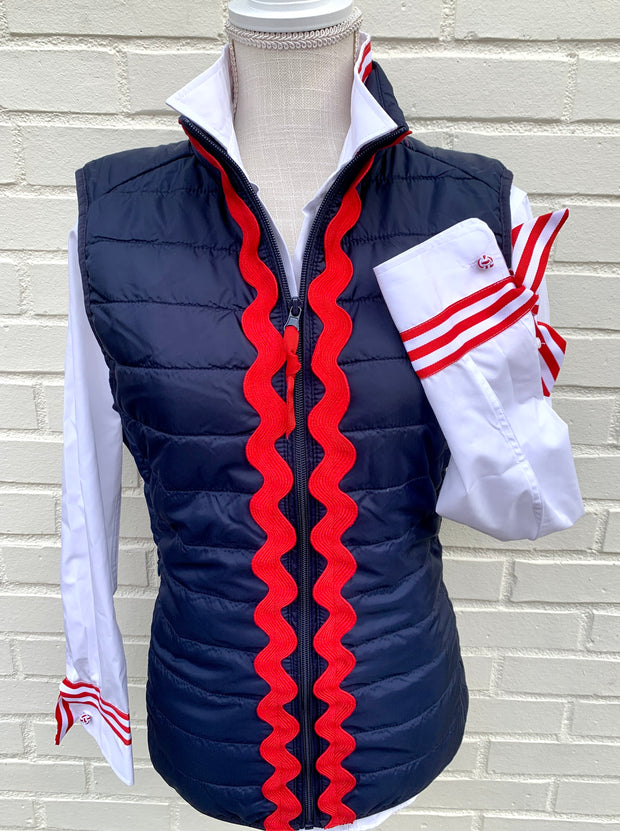 Maggie May Jumbo Ric Rac Puffer Vest (PF23)