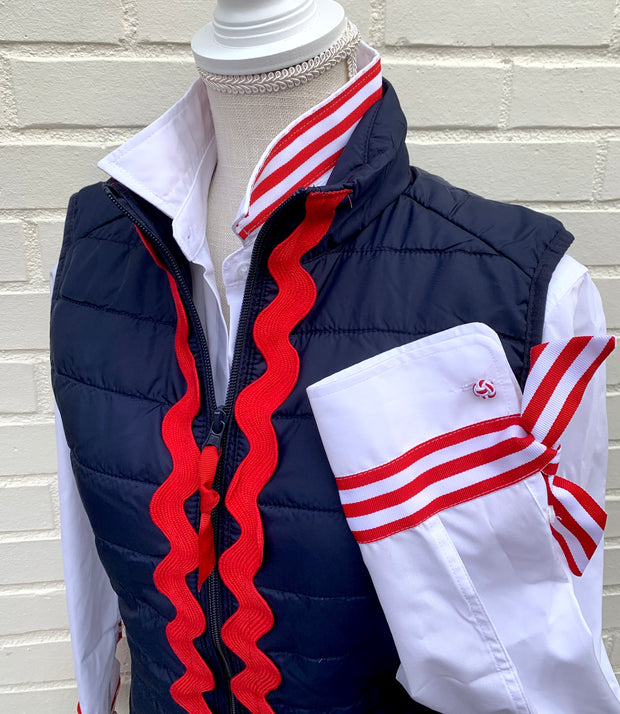 Maggie May Jumbo Ric Rac Puffer Vest (PF23)