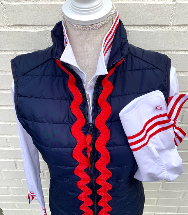 Maggie May Jumbo Ric Rac Puffer Vest (PF23)