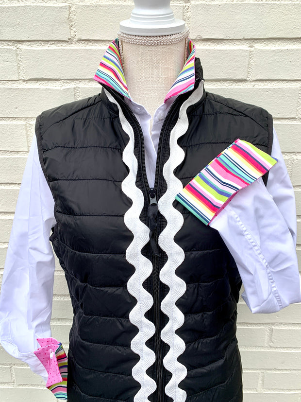 SALE - M ONLY - Maggie May Jumbo Ric Rac Puffer Vest (PF24) *FINAL SALE*