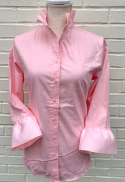 Scarlett Ribbon Trim Twill Shirt (TWL01)