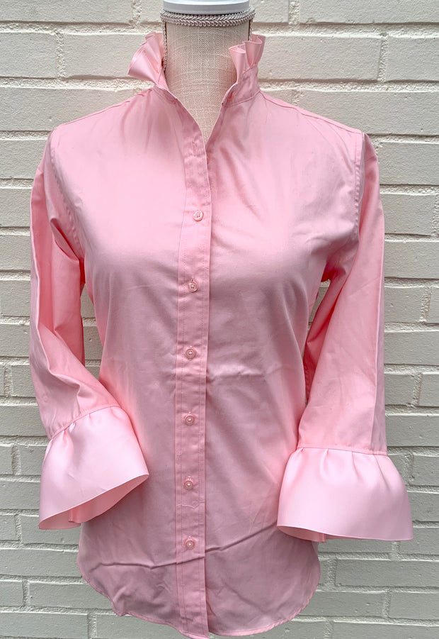 Scarlett Ribbon Trim Twill Shirt (TWL01)