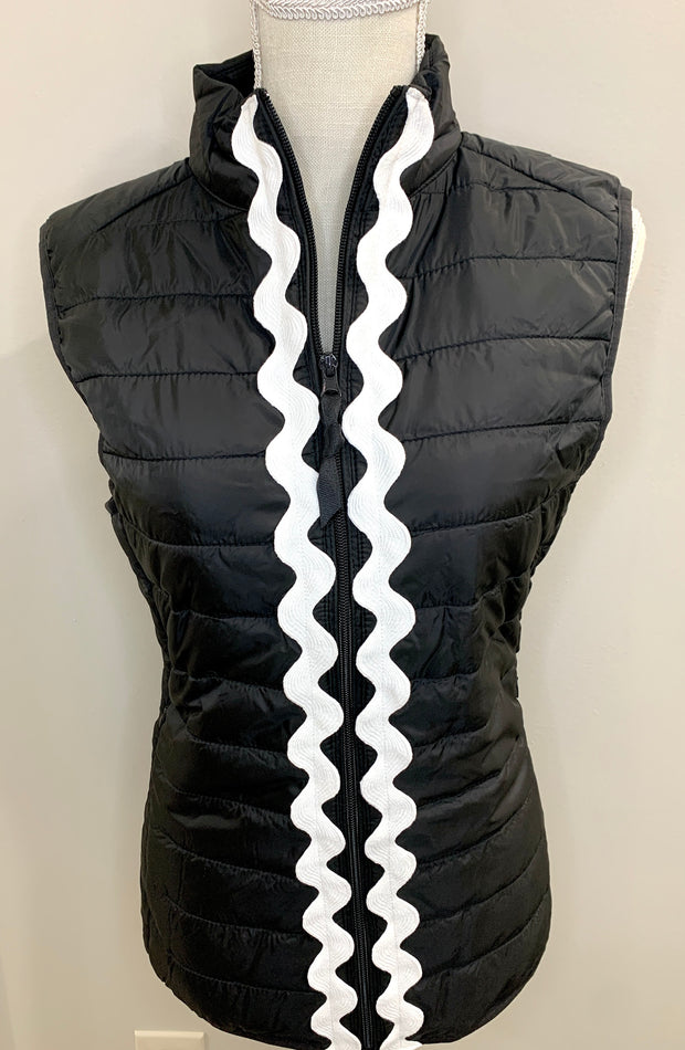 SALE - M ONLY - Maggie May Jumbo Ric Rac Puffer Vest (PF24) *FINAL SALE*