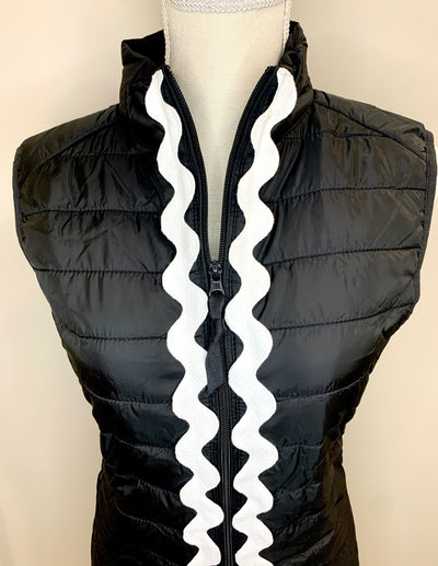 SALE - M ONLY - Maggie May Jumbo Ric Rac Puffer Vest (PF24) *FINAL SALE*