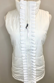 Maggie May Ruffled Ribbon Puffer Vest (PF25)