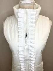Maggie May Ruffled Ribbon Puffer Vest (PF25)
