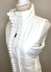 Maggie May Ruffled Ribbon Puffer Vest (PF25)