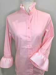 Scarlett Ribbon Trim Twill Shirt (TWL01)