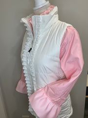 Maggie May Ruffled Ribbon Puffer Vest (PF25)