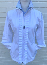 Sailor Soft Shell Jacket - White w White Ribbon (SLR02)