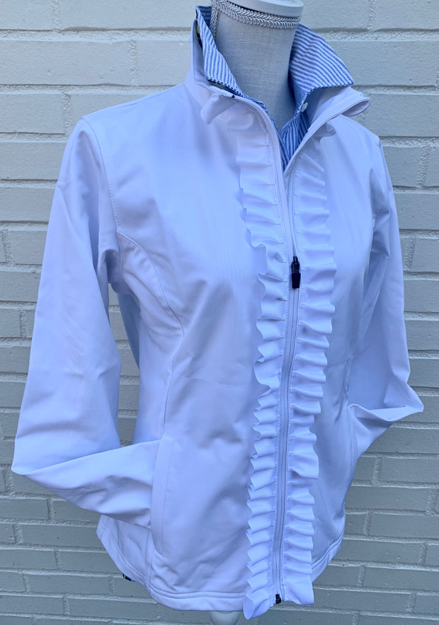 Sailor Soft Shell Jacket - White w White Ribbon (SLR02)